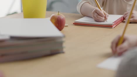 Tracking-Shot-of-Kids-Writing